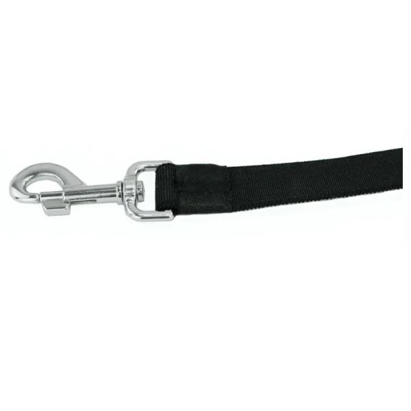 Bungee-Flat-Leashes-Canicross-Dogscooting-Black-Karabiner
